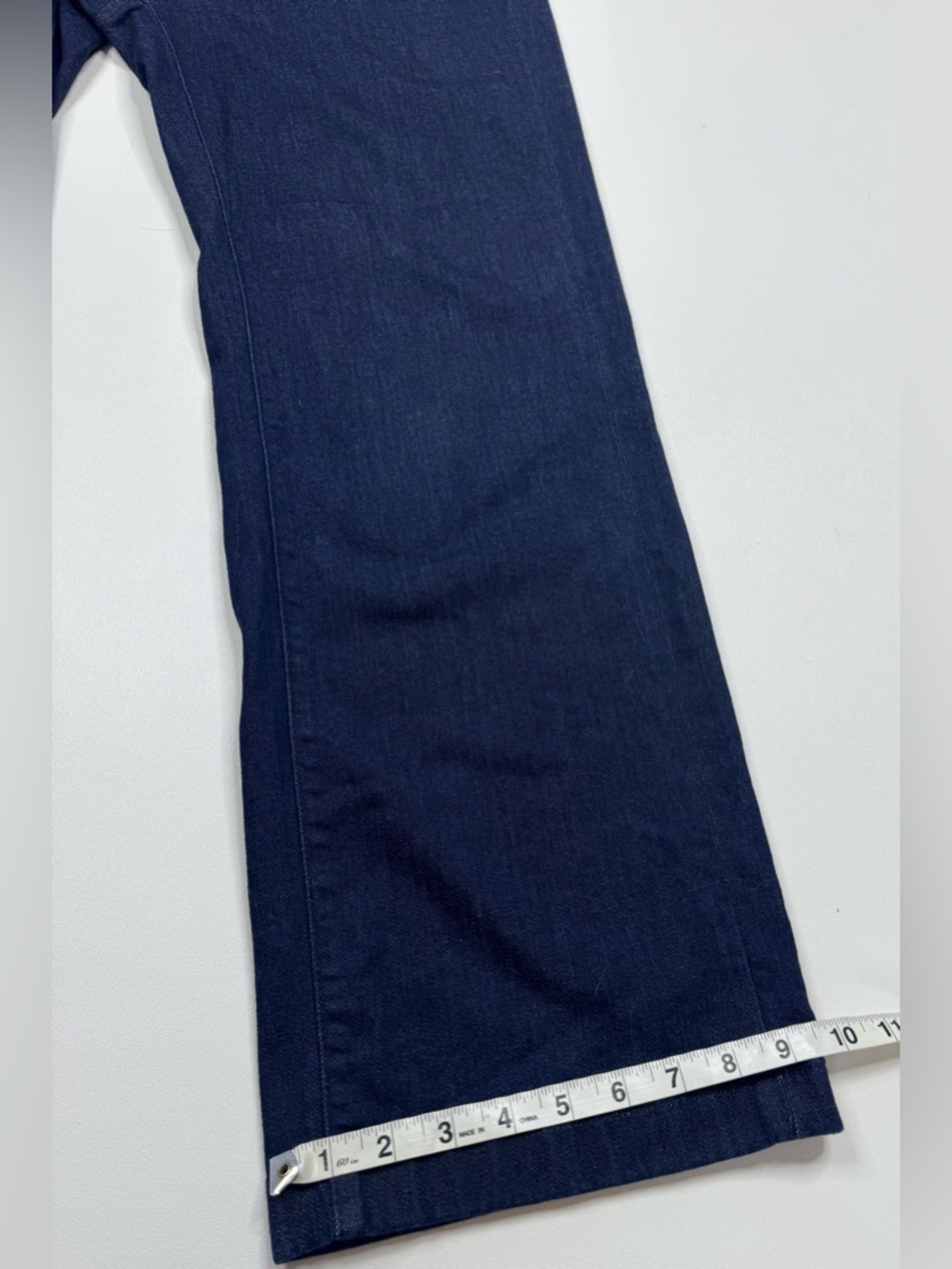 Chico's Wide Leg Dark Wash Trouser Jeans Womens Size 12 - Picture 10 of 12